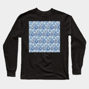 Hexagonal Floral Pattern Long Sleeve T-Shirt